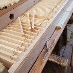 Fitting the pallets onto the Manual soundboard