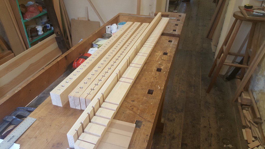 Chelsea Old Church - A start has been made with the pedal soundboards