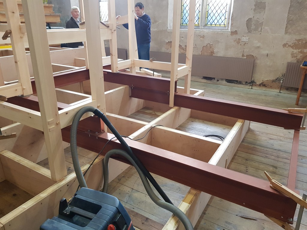 Sub structure and building frame have been put up in the workshop 2